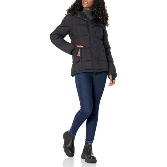 Women's Heavyweight Long-Sleeve Hooded Puffer Coat - Picture 3 of 6